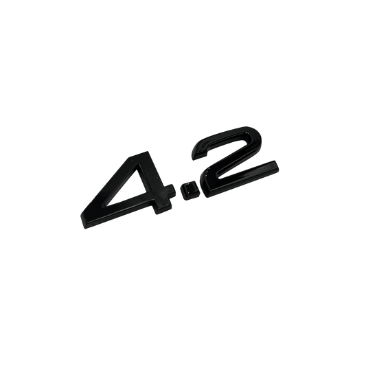 Audi "4.2" Black Rear Emblem