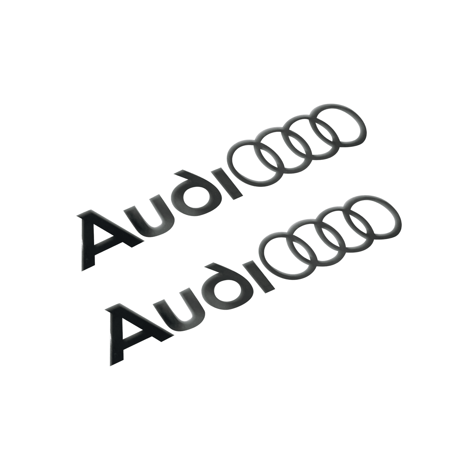 2 pcs. Audi Logo Brake Caliper Stickers Black