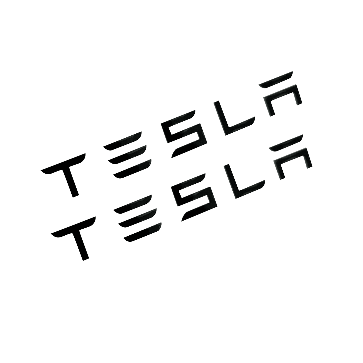 2 pcs. Tesla Brake Caliper Stickers Black