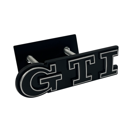 Black &amp; Chrome VW GTI Front Emblem Badge 