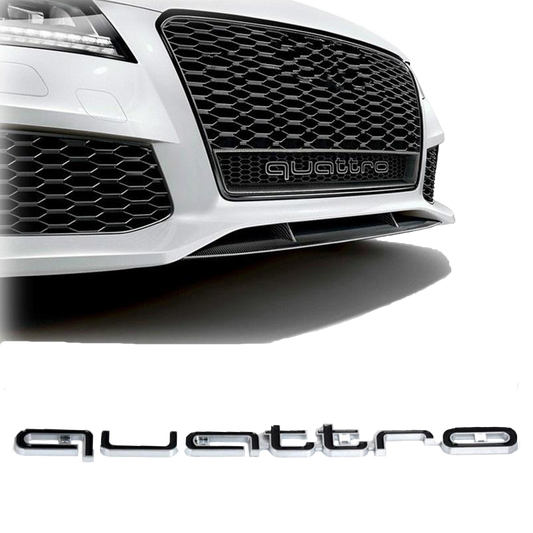 Black Audi quattro Front Emblem Badge 
