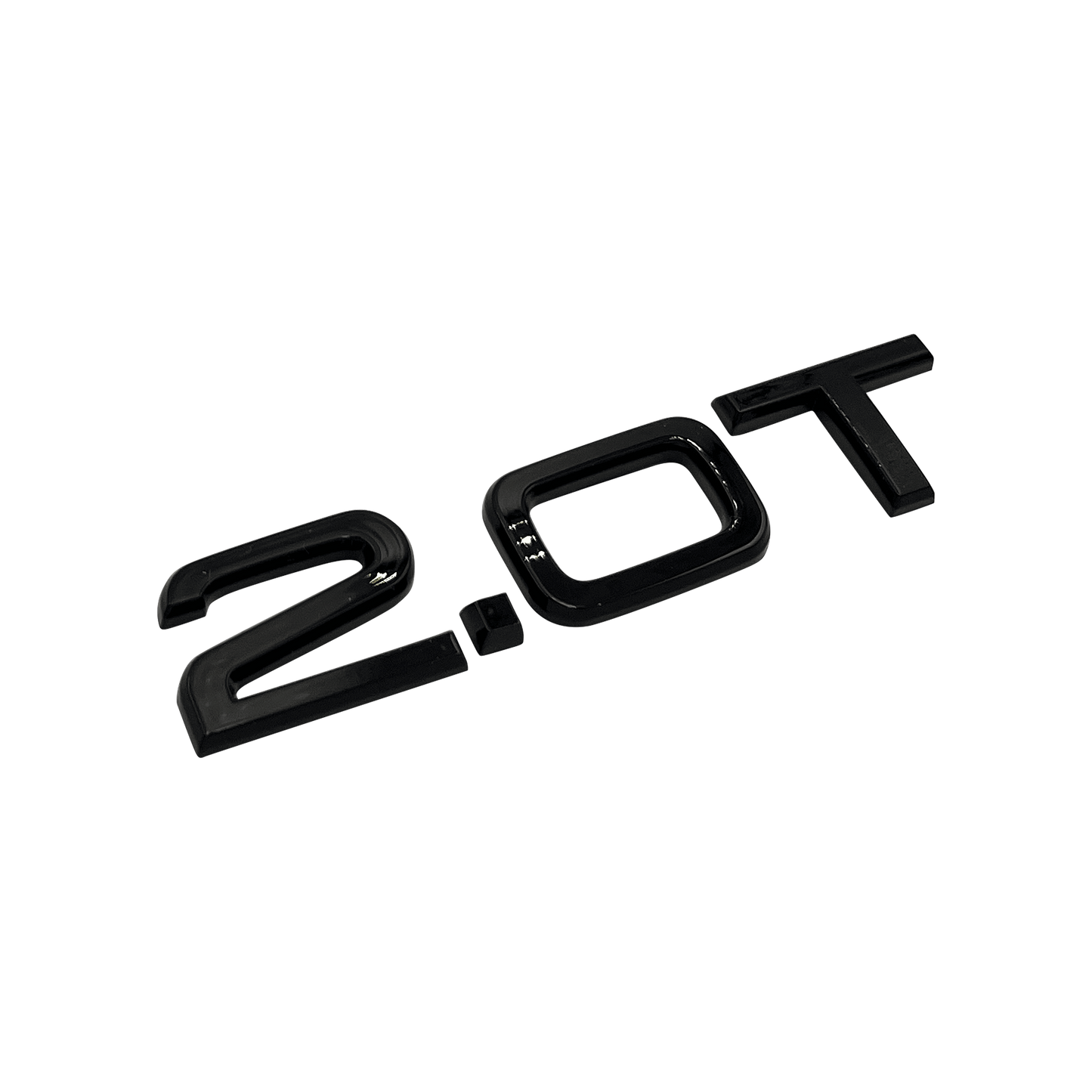 Audi "2.0T" Black Rear Emblem