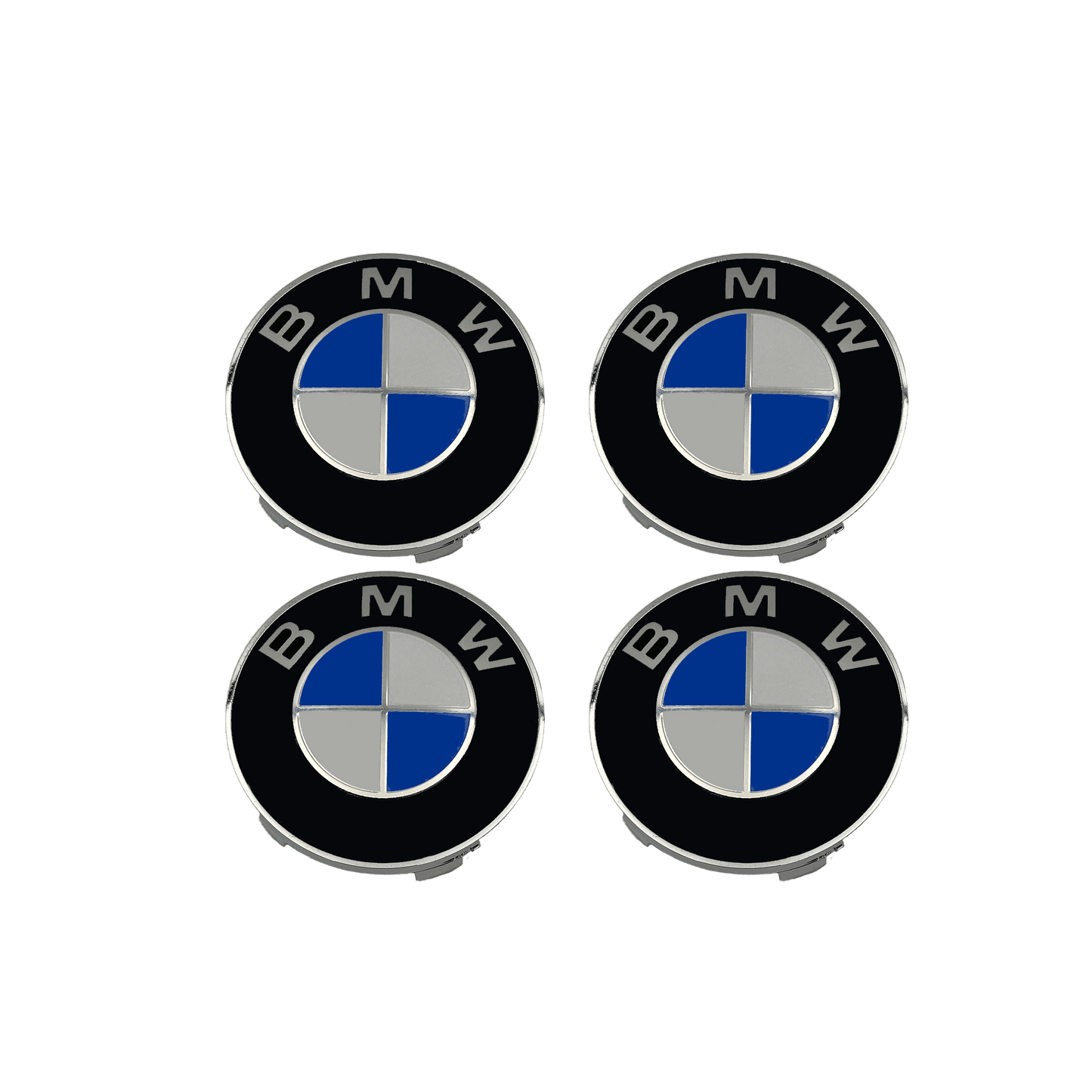 4 Stk. Blå & Hvide BMW Centerkapsler - Driverse - Centerkapsler - Driverse - Driverse - BM-OG-CK-SO-56 - 56mm - Blå & hvid - -
