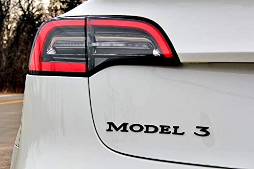 Black Tesla Model 3 Rear Emblem