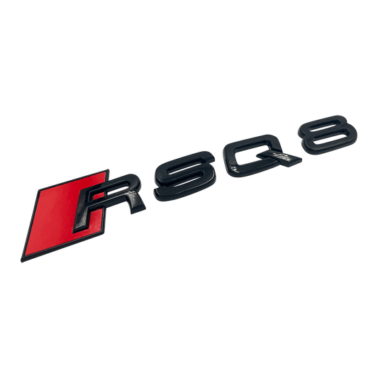 Black Audi RSQ8 Rear Emblem Badge 