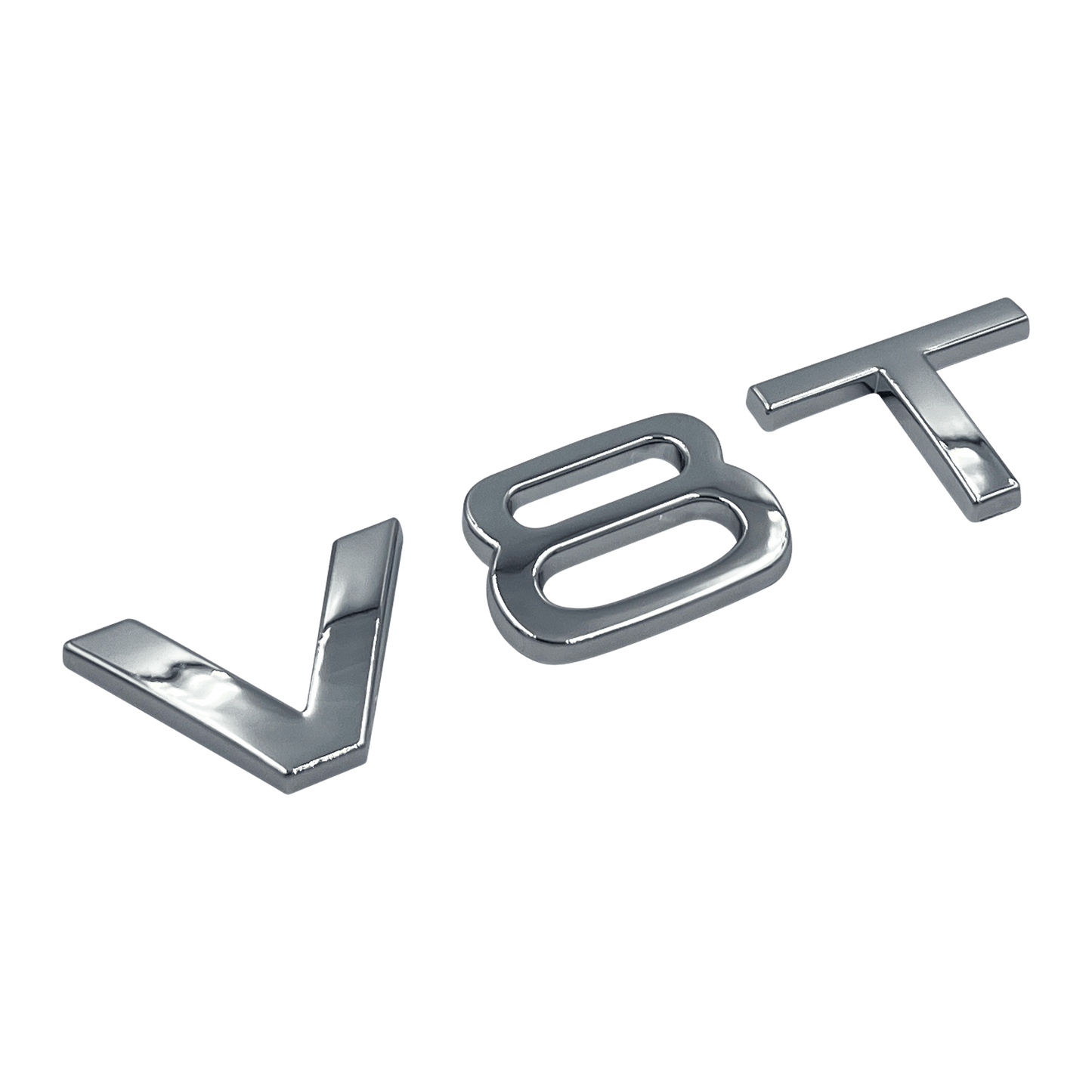 Chrome Audi V8T Emblem Badge