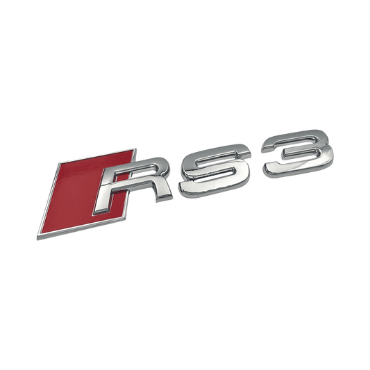 Chrome Audi RS3 Rear Emblem Badge