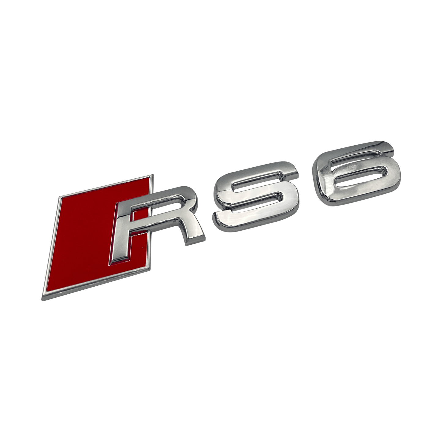Chrome Audi RS6 Rear Emblem Badge