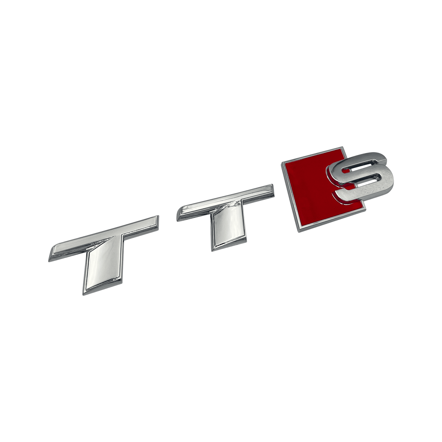 Chrome Audi TTS Rear Emblem Badge 
