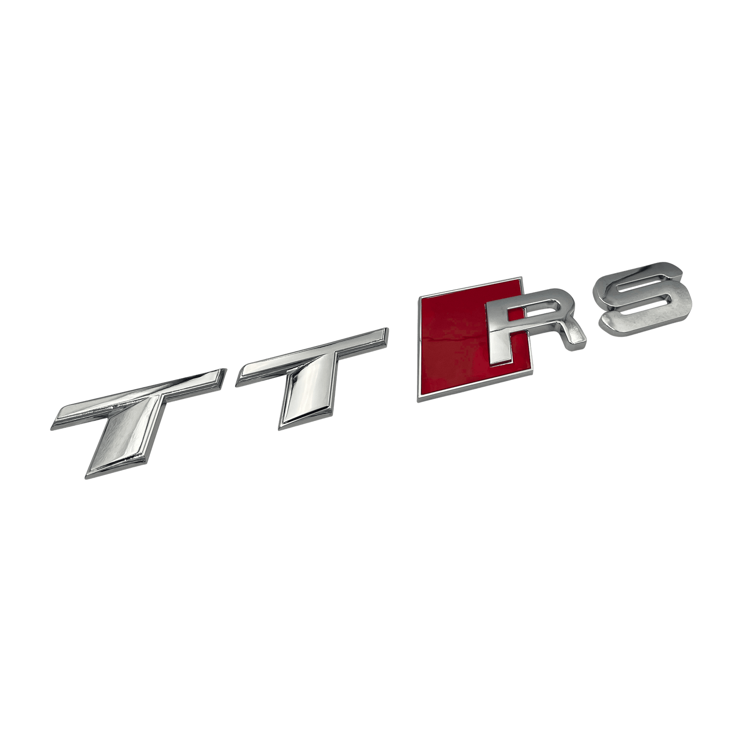Chrome Audi TTRS Rear Emblem Badge 