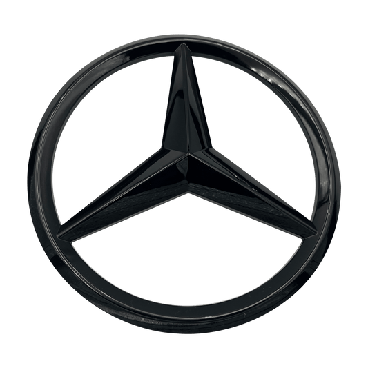 Mercedes Front Star Logo Black 