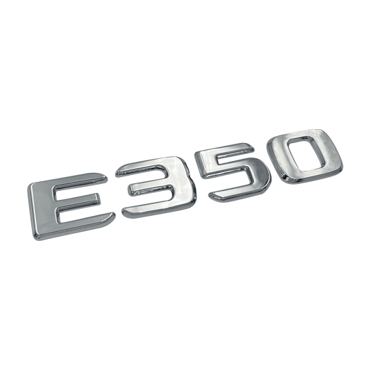Chrome Mercedes E350 Emblem Badge 