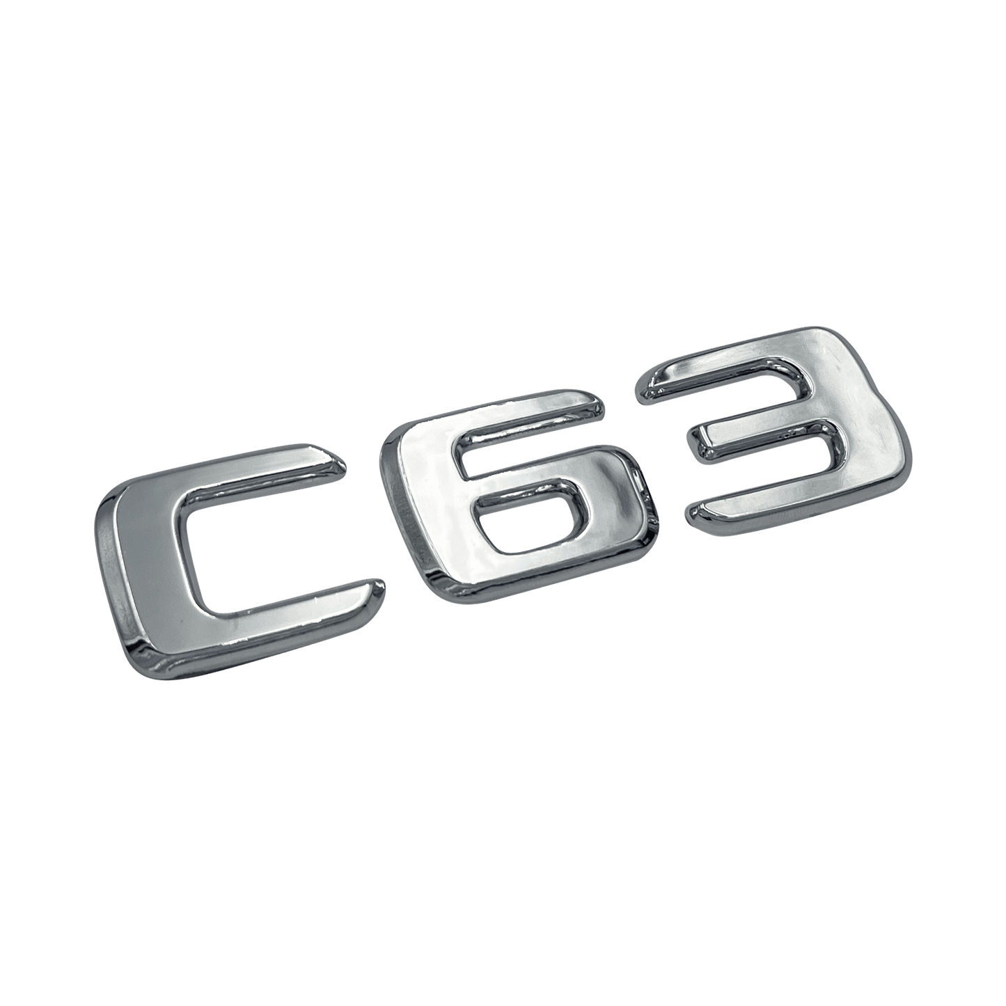 Chrome Mercedes C63 Emblem Badge 