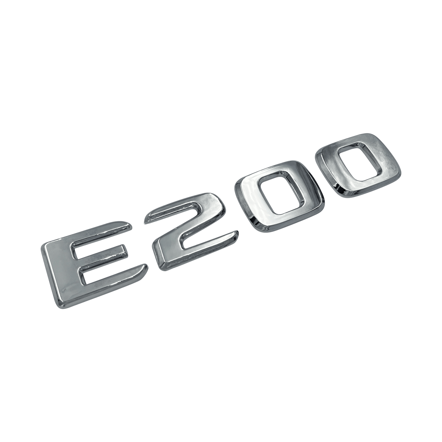 Chrome Mercedes E200 Emblem Badge 