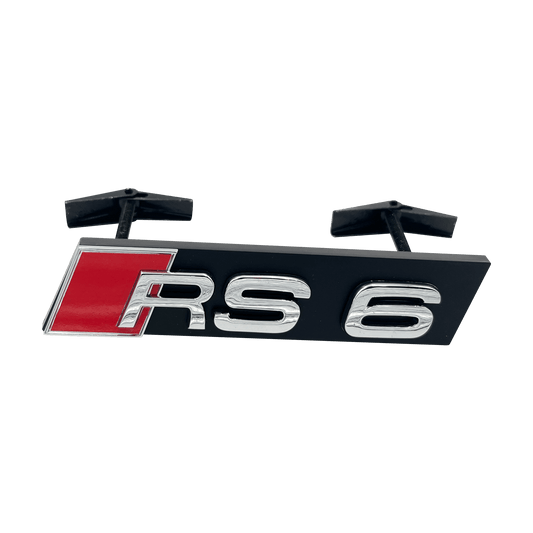 Chrome Audi RS6 Front Emblem Badge 