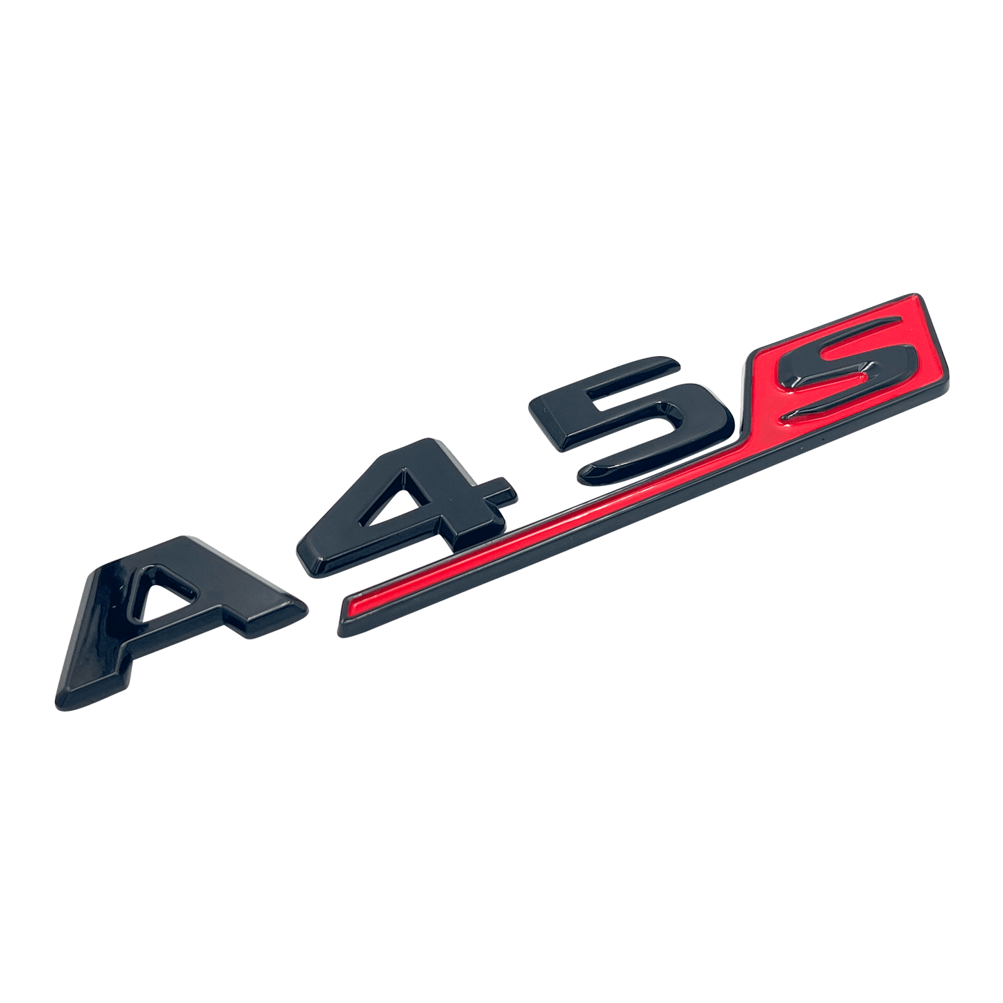 Black &amp; Red Mercedes A45s Rear Emblem Badge 