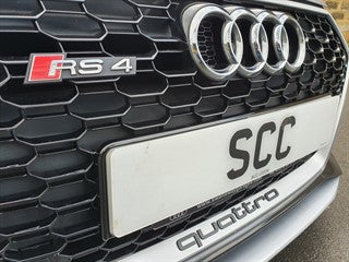 Chrome Audi RS4 Front Emblem Badge 