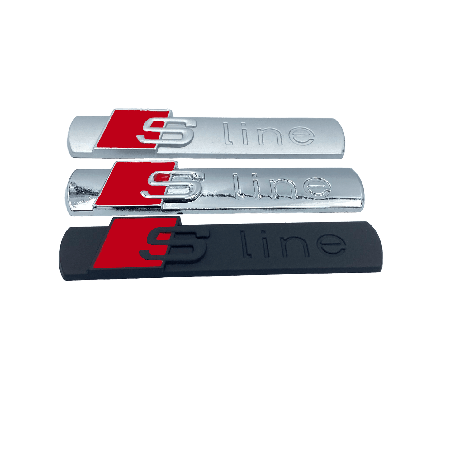 Audi S-line Logo Emblem Silver - Driverse - Emblemer - Driverse - Driverse - AD-SL-SB-SV - Silver - -