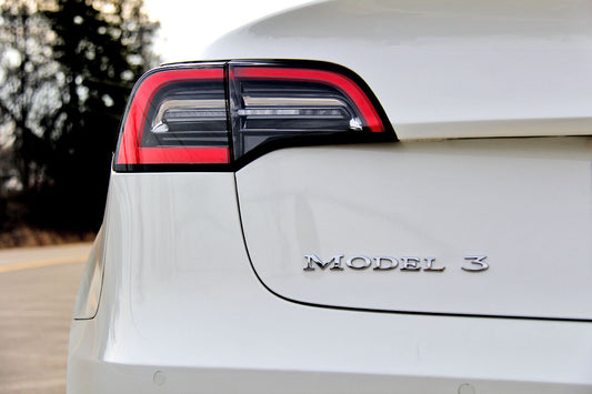 Chrome Tesla Model 3 Rear Emblem Badge 