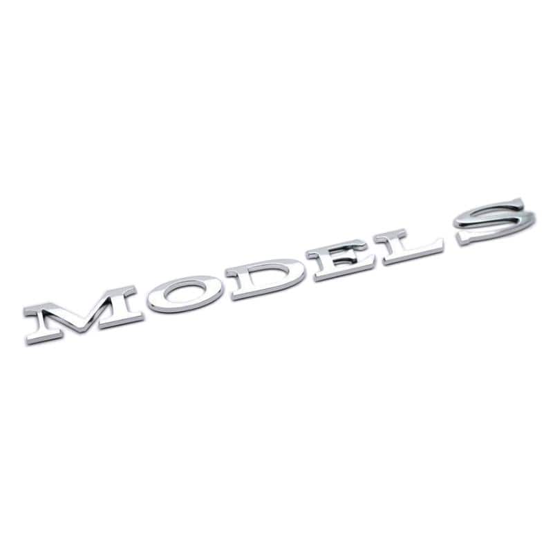 Chrome Tesla Model S Rear Emblem Badge 