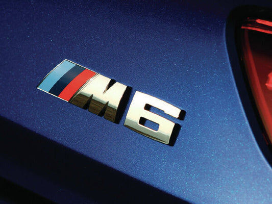Chrome BMW M6 Rear Emblem badge 