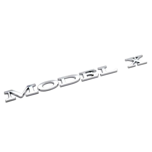 Chrome Tesla Model X Rear Emblem Badge 